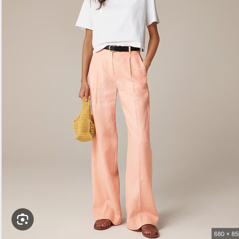 J. Crew essential Wide-Leg Pants in peach clay